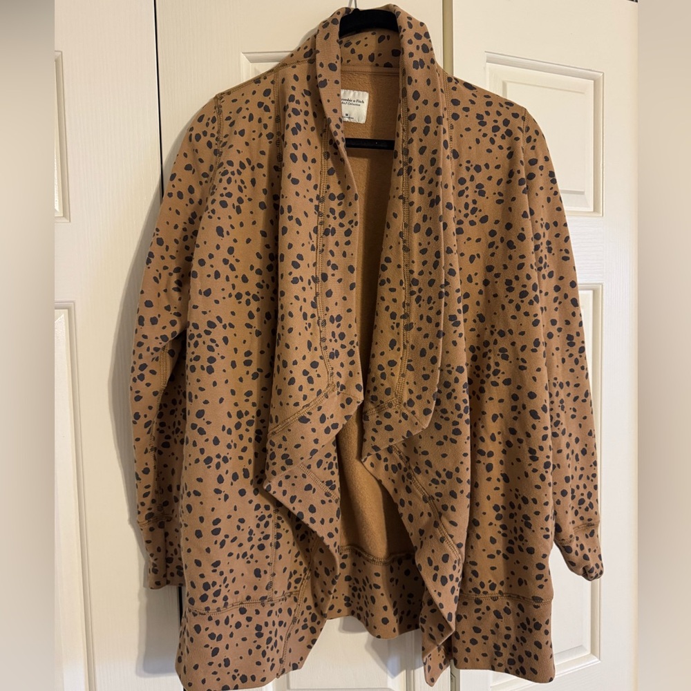 Abercrombie & Fitch Tan and Black Teddy Jacket